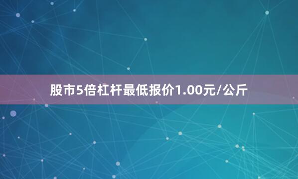 股市5倍杠杆最低报价1.00元/公斤